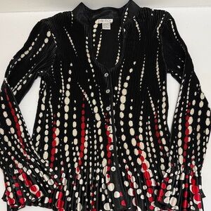 Nicola Chic Black and Red Women's Top  Holiday Style